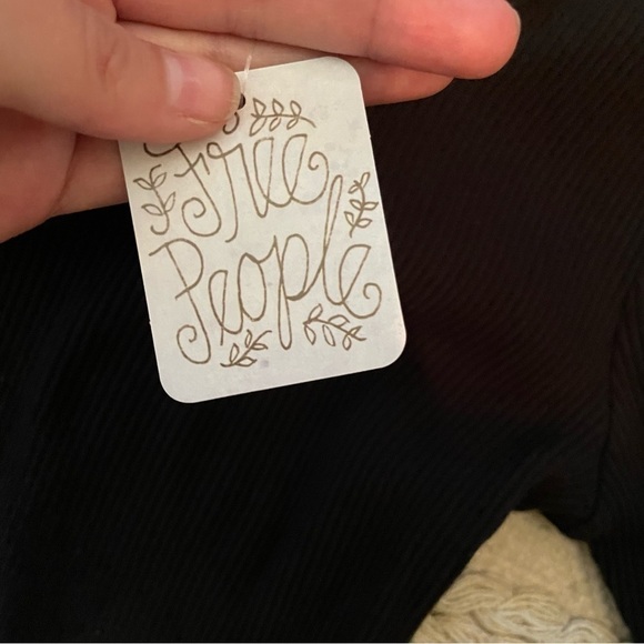 NWT Free People Beach Livia Mini Dress One Sleeve in Black - Picture 9 of 9